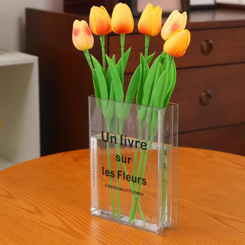 Book-Shaped Acrylic Flower Vase