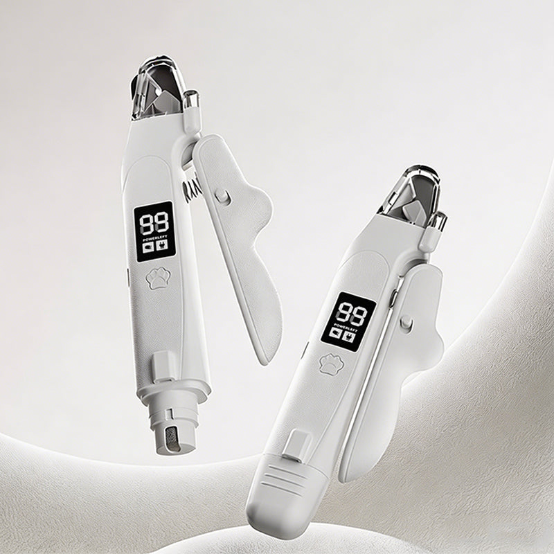 Professional Pet Nail Clipper Grinder with LED Light & Digital Display