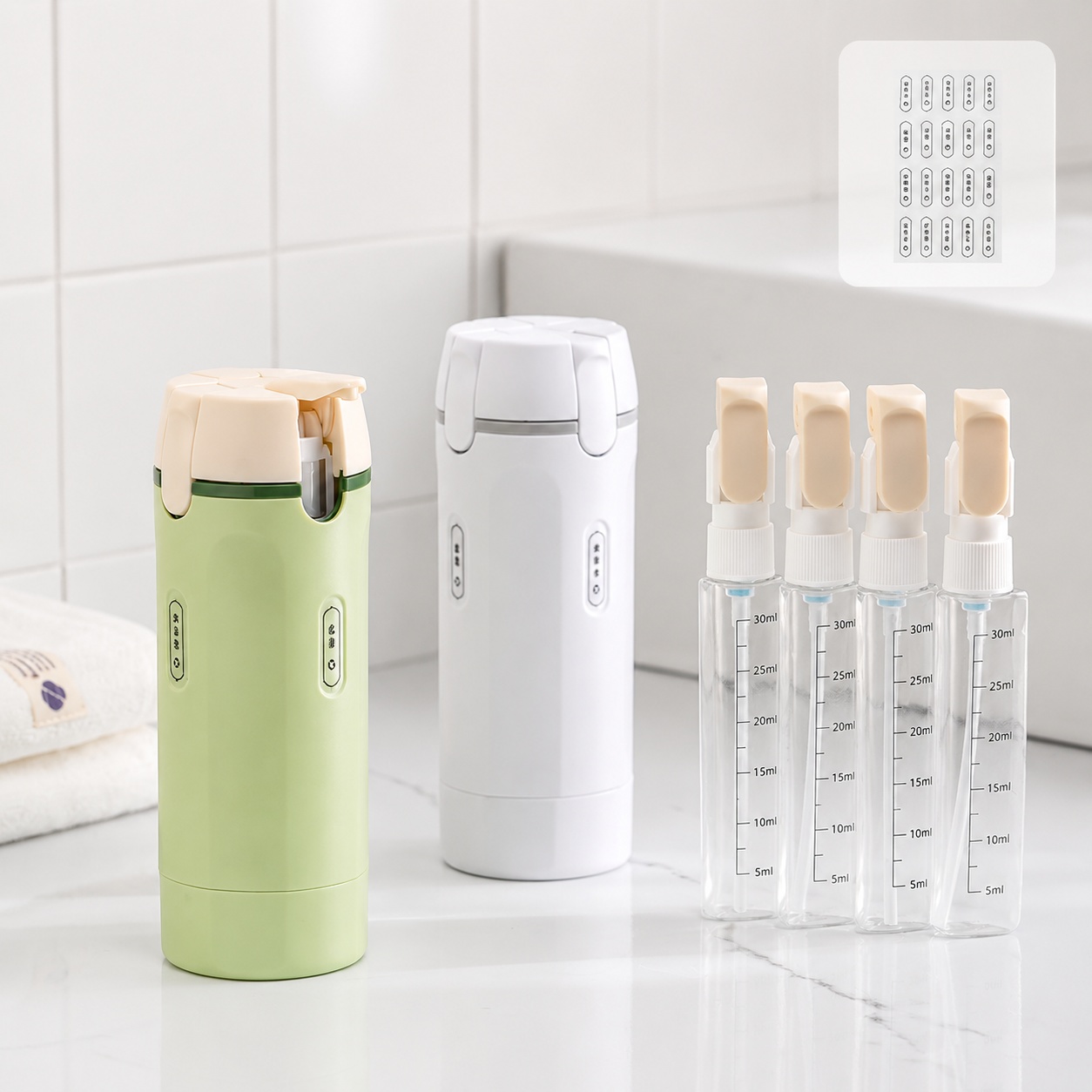 4-in-1 Detachable Travel Bottle Set