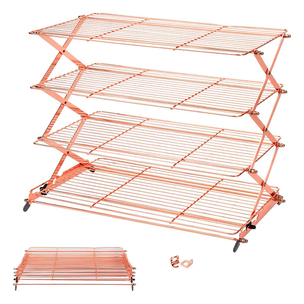 Multi-Layer Foldable Mesh Storage Rack with Adjustable Height