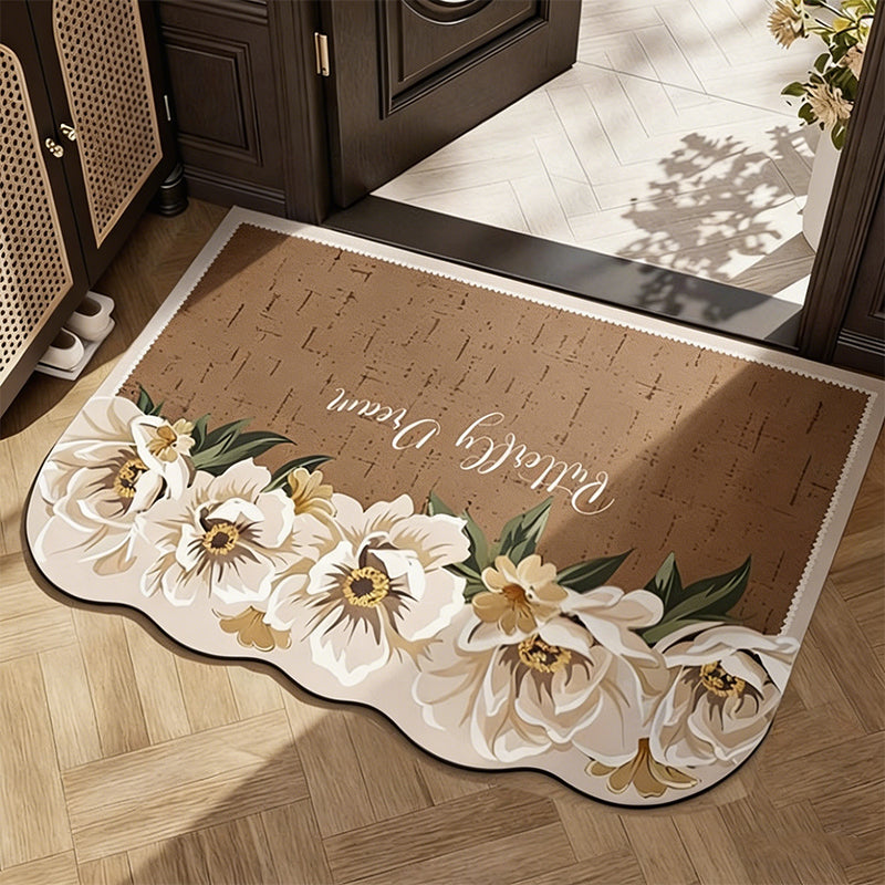 Linen-Look Super Absorbent Diatom Bath Mat – Quick Dry & Non-Slip