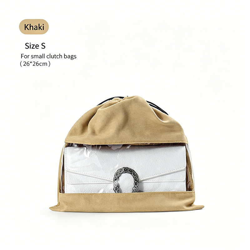 Velvet Dust Bag with Clear Window for Handbags