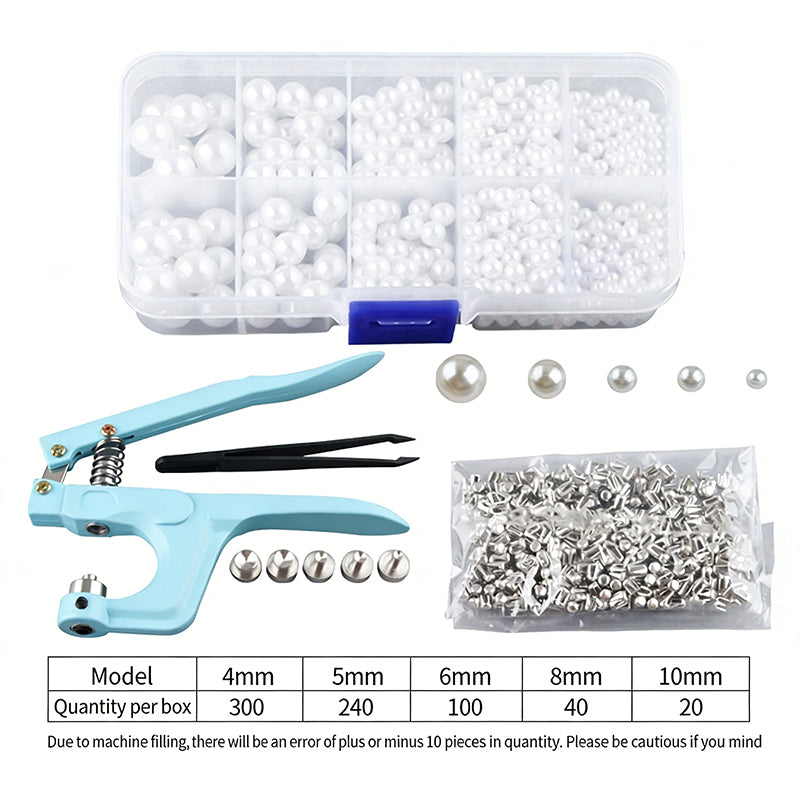 Beading Hand Press Pliers – Compatible with Multiple Pearl Sizes