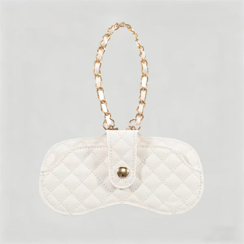 Luxury Quilted Bag Charm Sunglasses Case