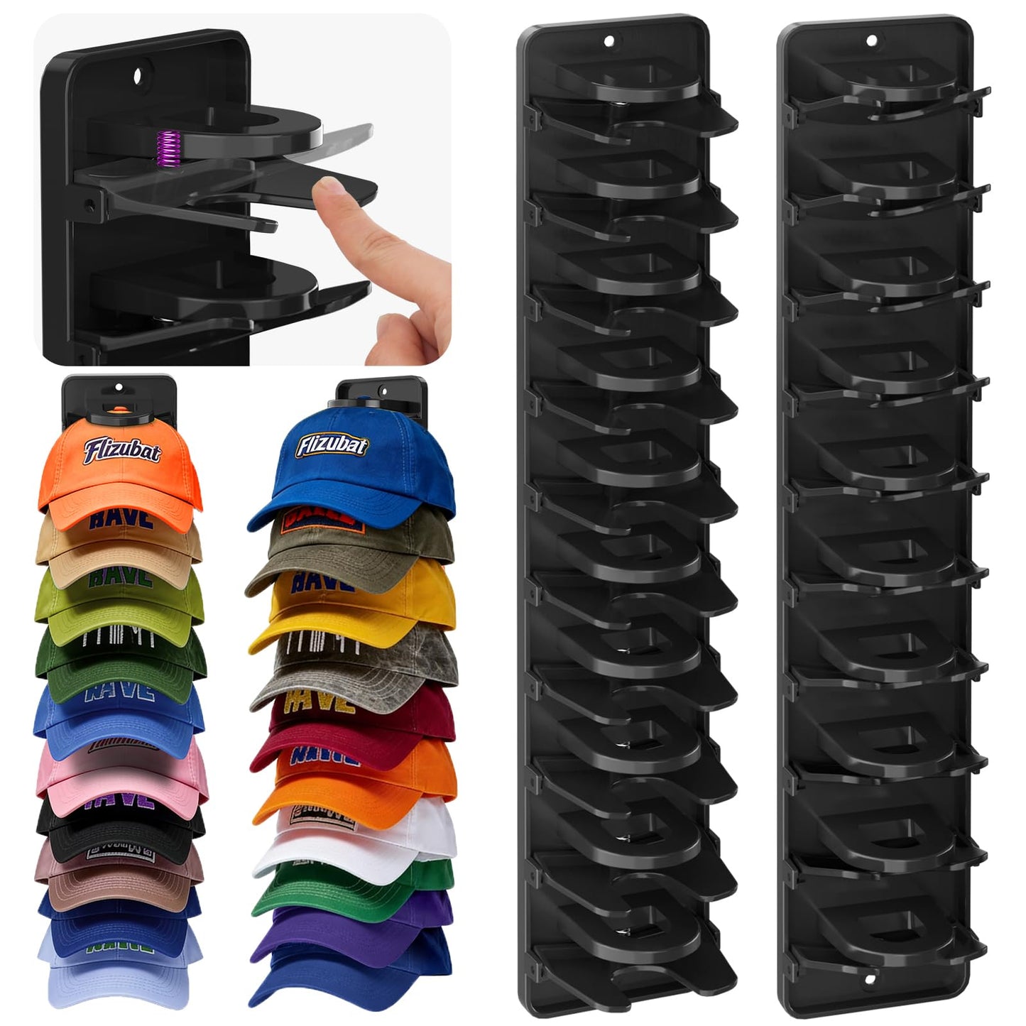 Wall Mounted Hat Organizer Rack