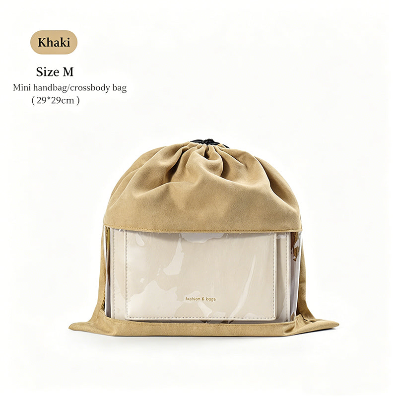 Velvet Dust Bag with Clear Window for Handbags