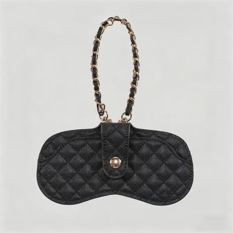 Luxury Quilted Bag Charm Sunglasses Case