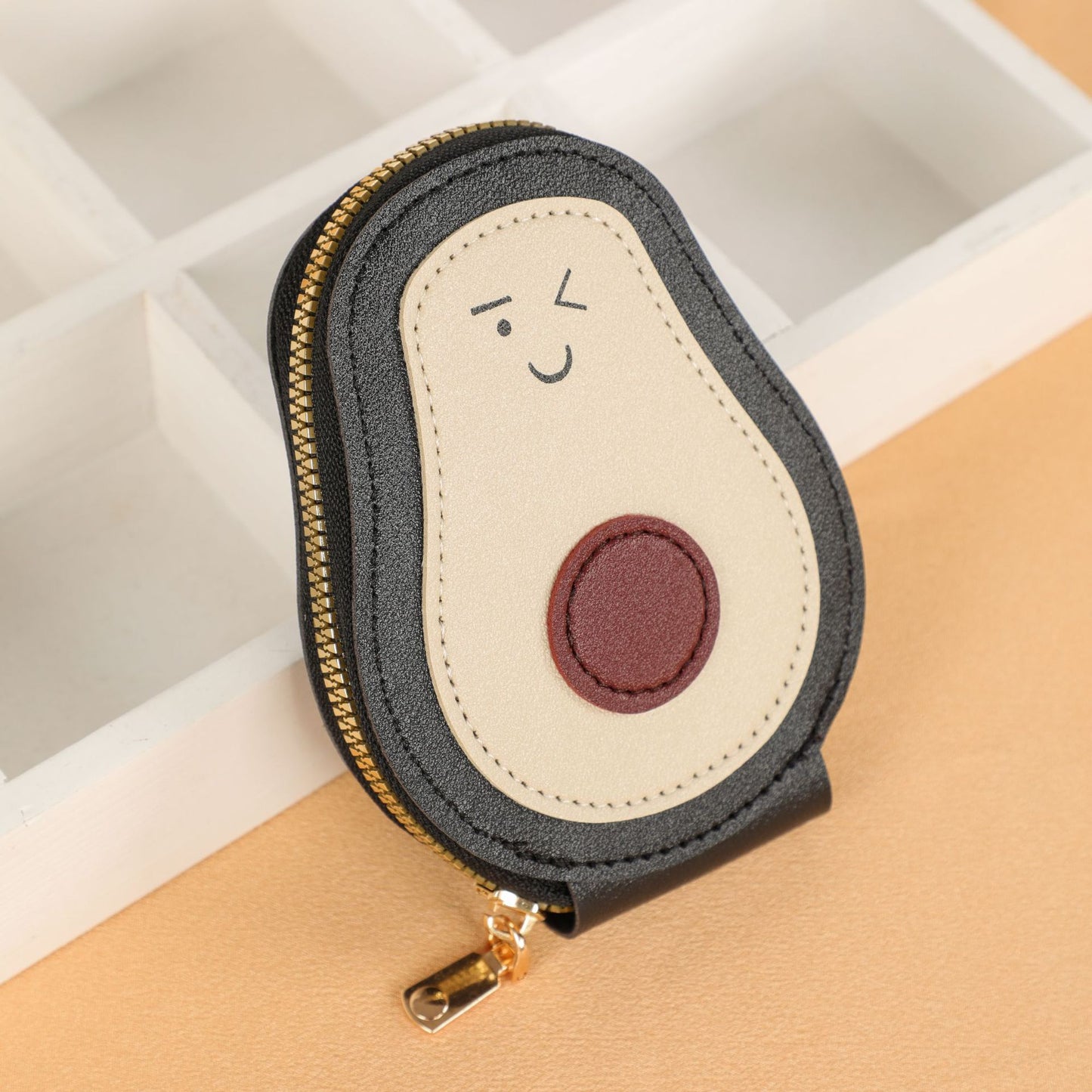 Avocado-Shaped RFID Card Holder – Portable & Spacious