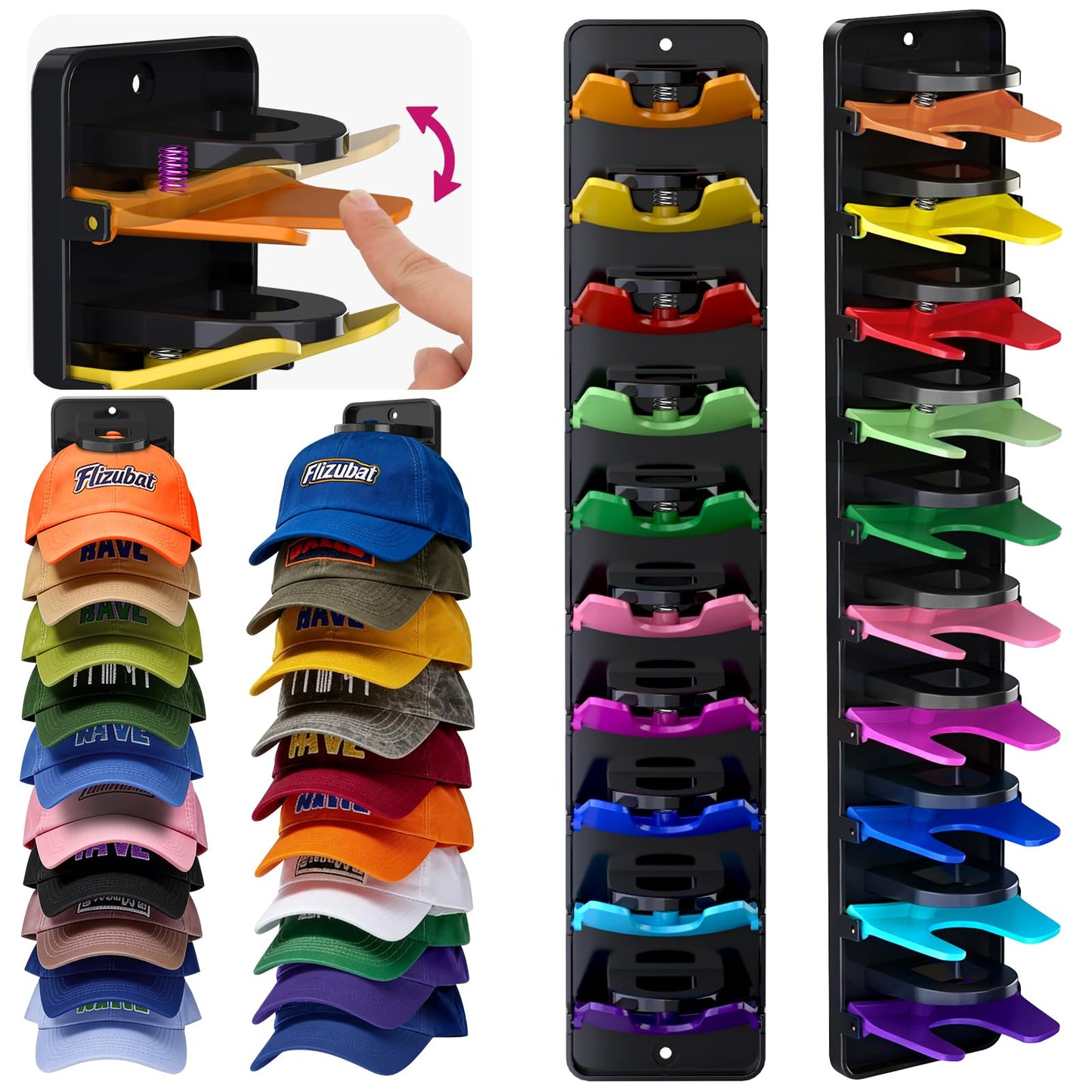Wall Mounted Hat Organizer Rack