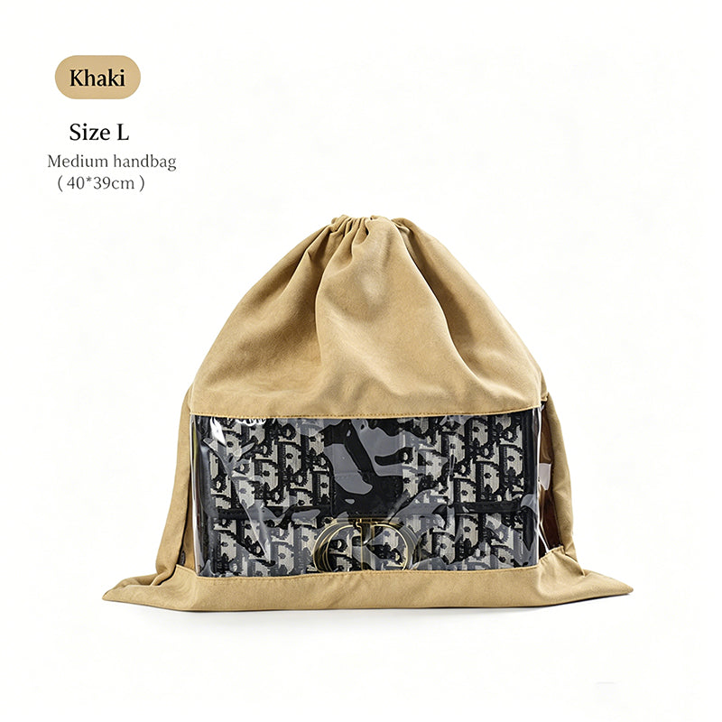 Velvet Dust Bag with Clear Window for Handbags