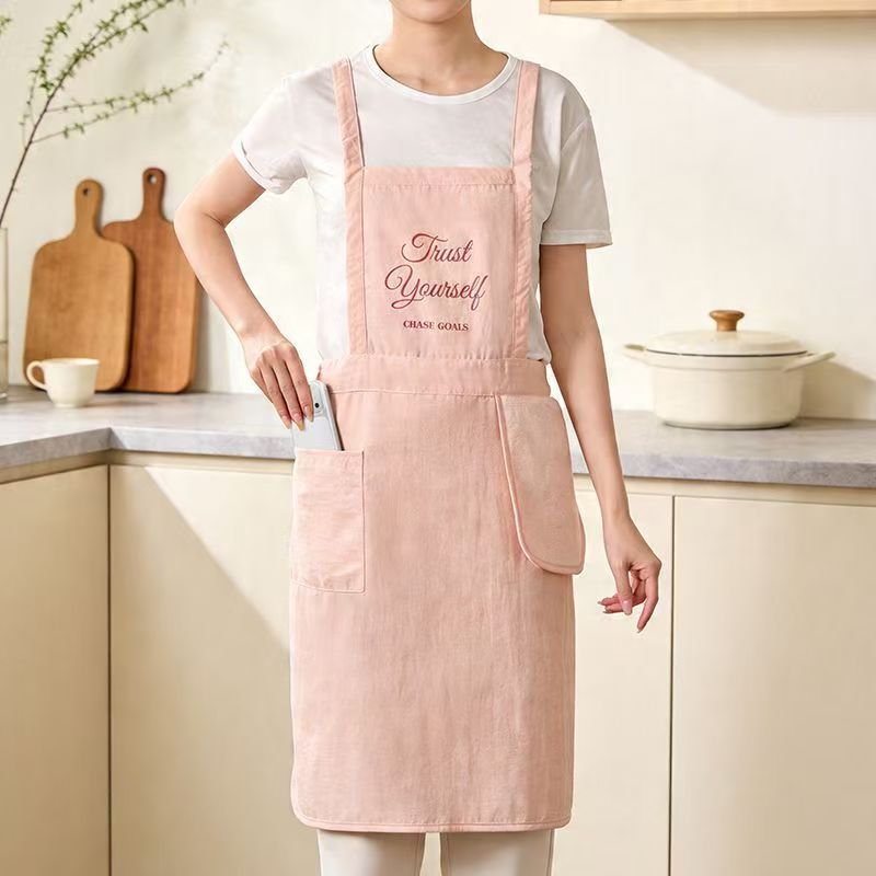 Oil-Resistant Breathable Apron Vest with Pocket & Hand Towel