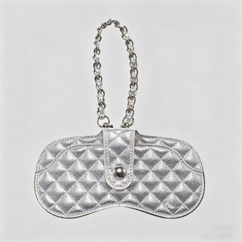 Luxury Quilted Bag Charm Sunglasses Case