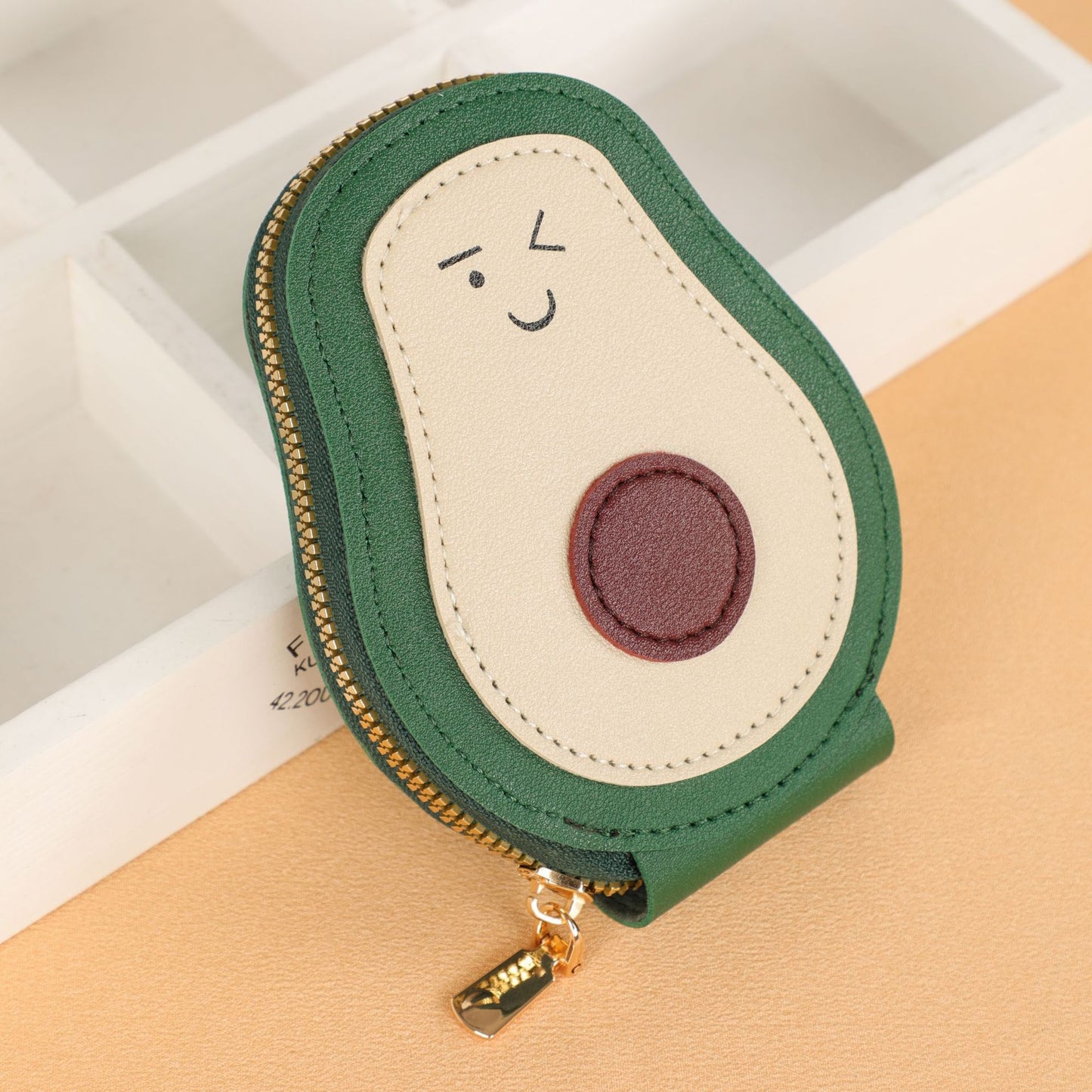 Avocado-Shaped RFID Card Holder – Portable & Spacious
