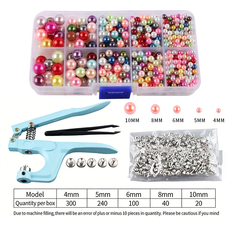 Beading Hand Press Pliers – Compatible with Multiple Pearl Sizes