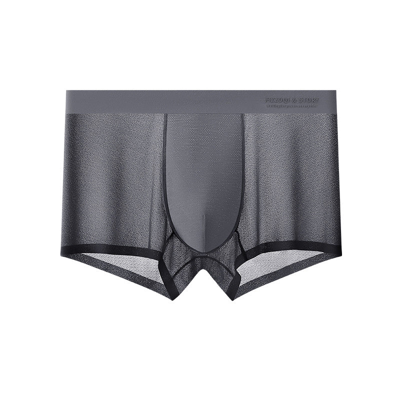 Men’s Breathable Stretch Ice Silk Boxer Briefs