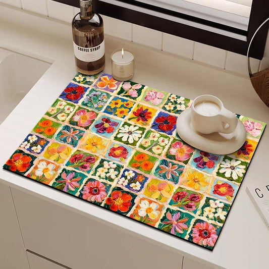 Oil Painting Style Heat-Resistant Absorbent Mat