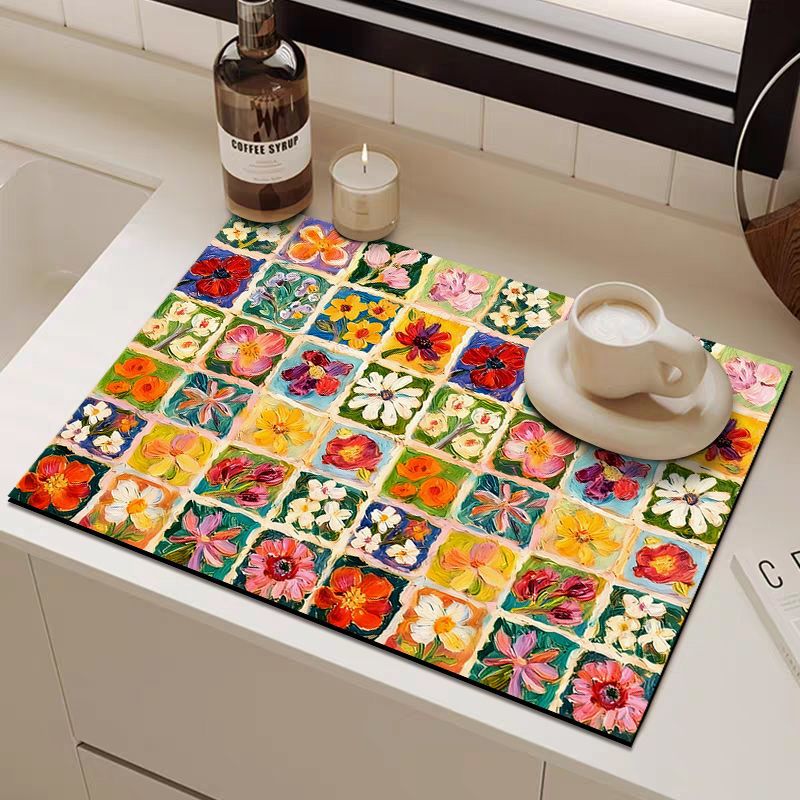 Oil Painting Style Heat-Resistant Absorbent Mat