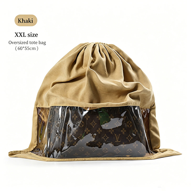 Velvet Dust Bag with Clear Window for Handbags