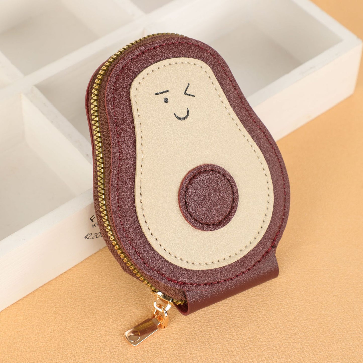 Avocado-Shaped RFID Card Holder – Portable & Spacious