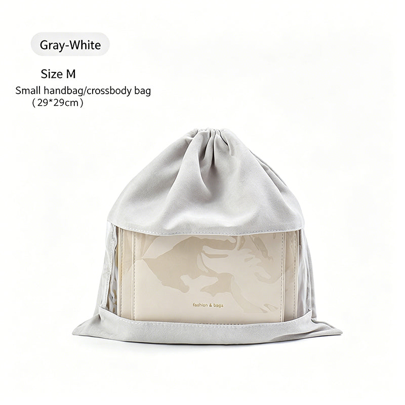 Velvet Dust Bag with Clear Window for Handbags