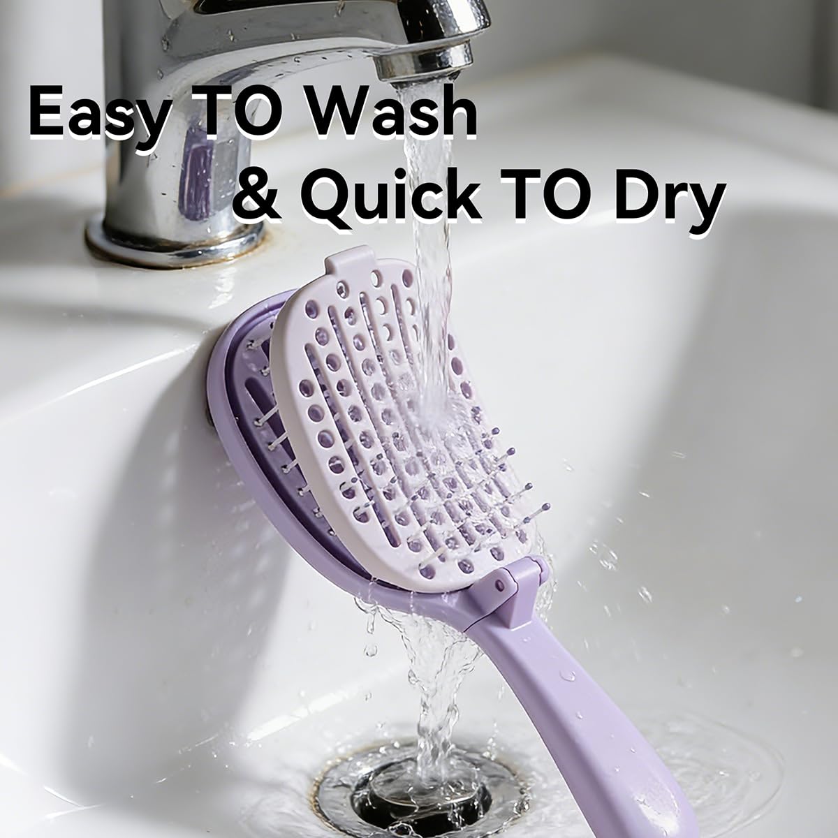 The Smart Foldable Self-Cleaning Hair Brush