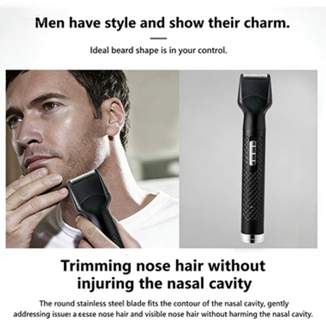 Portable 3-in-1 Nose, Beard & Body Hair Trimmer
