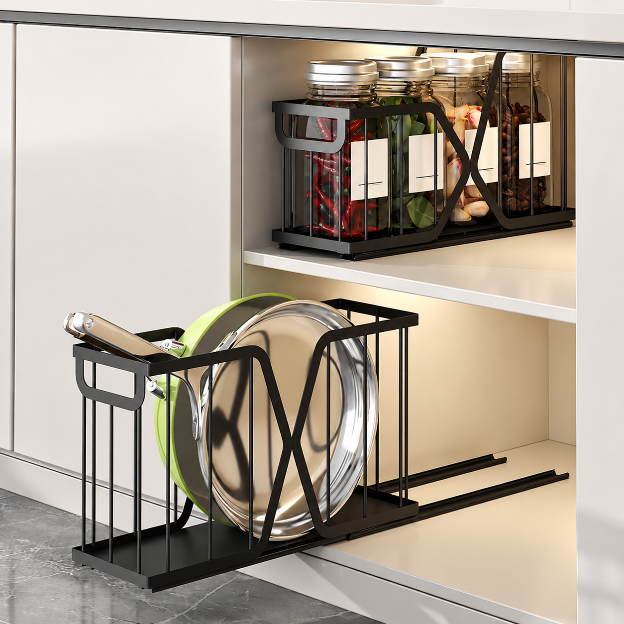 Pull-Out Kitchen Cabinet Organizer