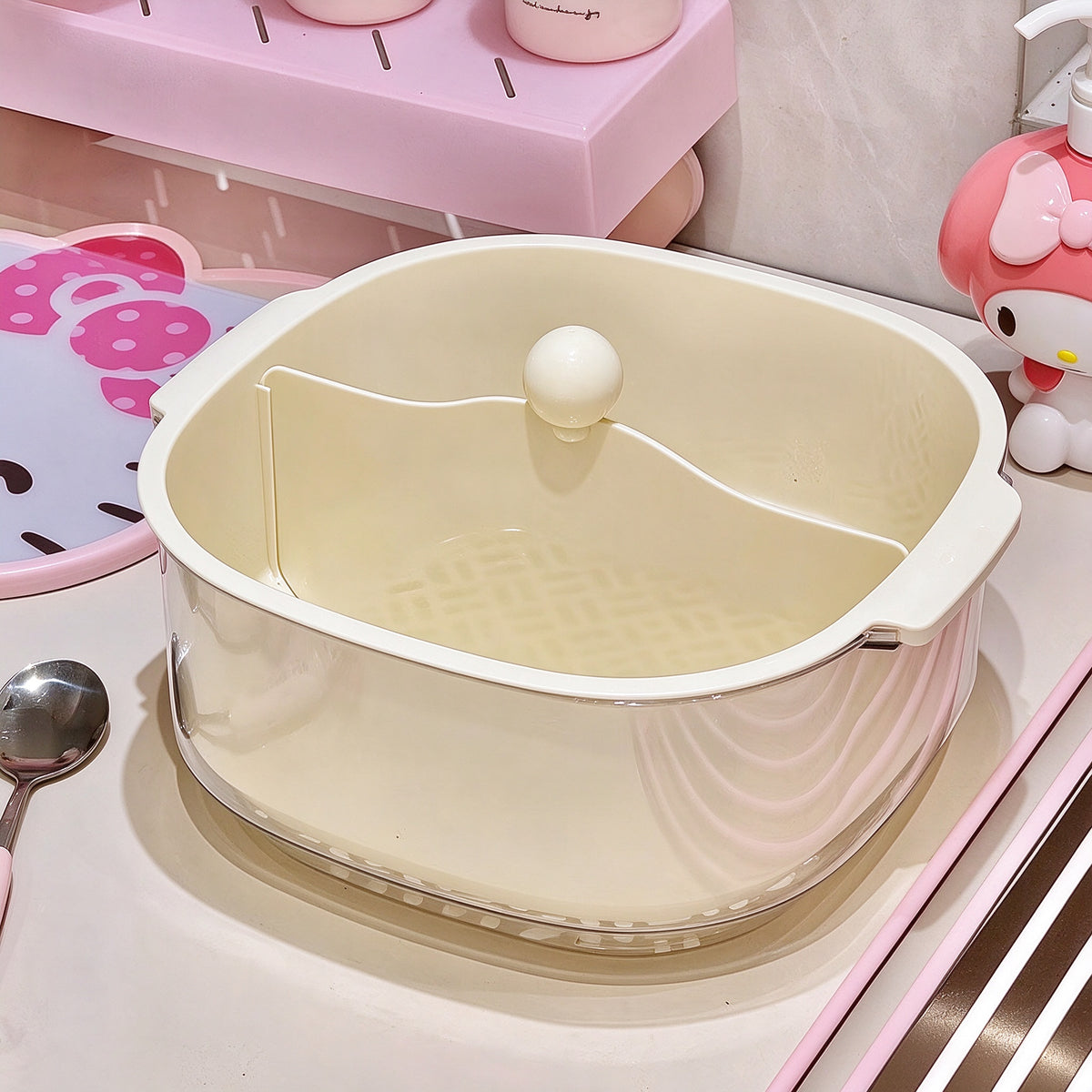 Double-Layer Divided Draining Basket