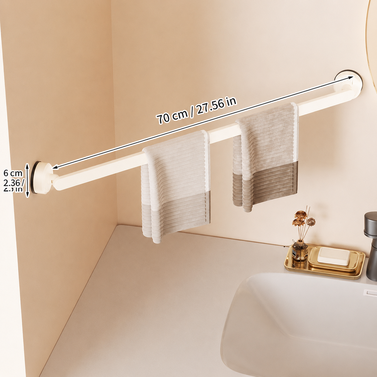 Smart Suction Towel Bar