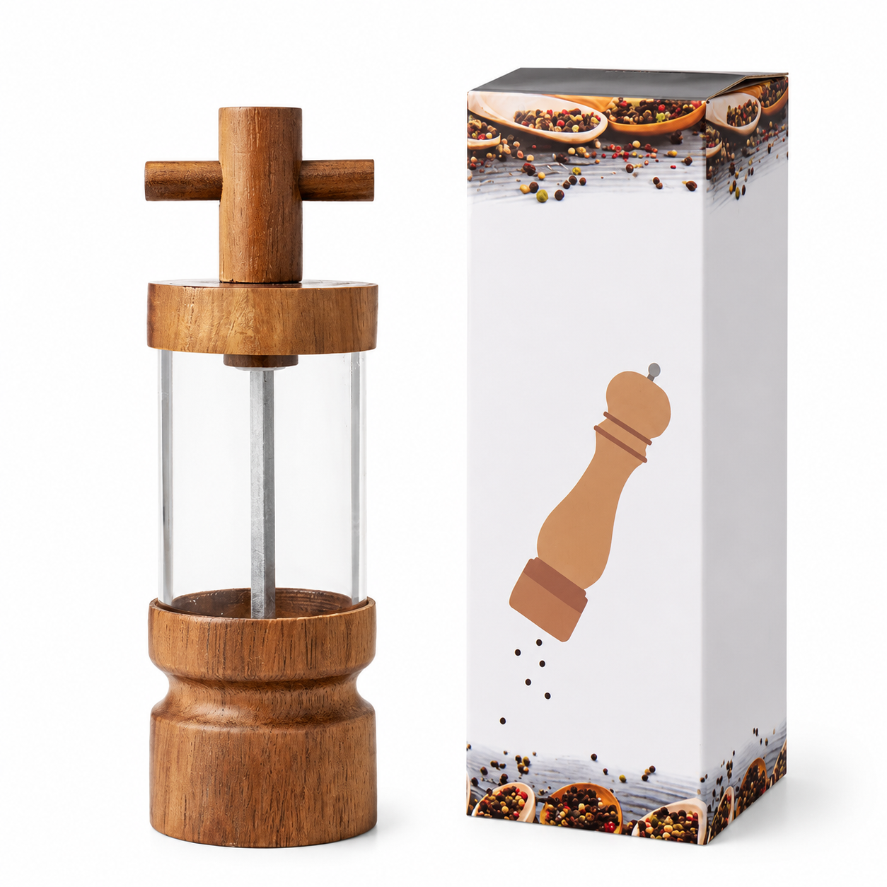 Premium Wooden Pepper Grinder