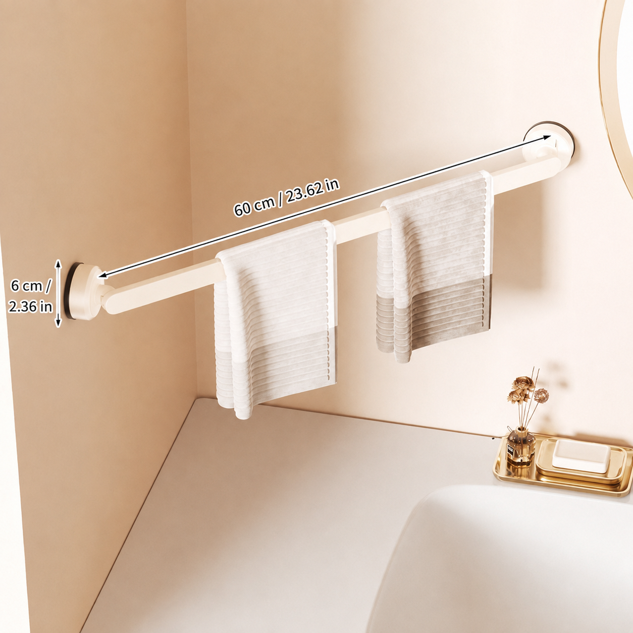 Smart Suction Towel Bar