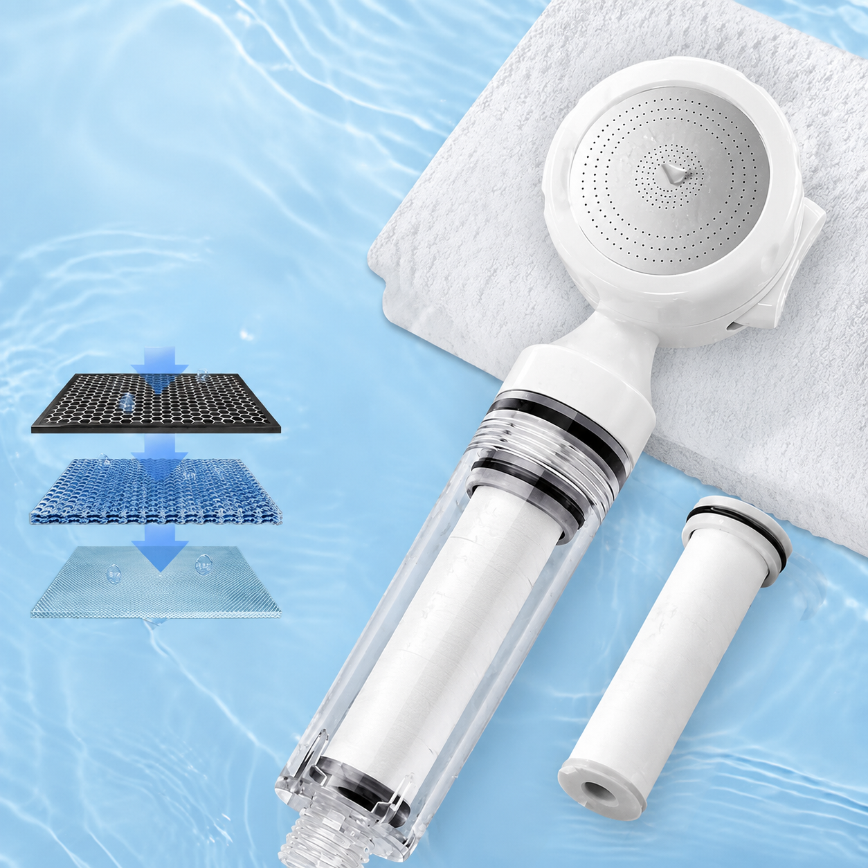 Portable Hotel Travel Filter Shower Head