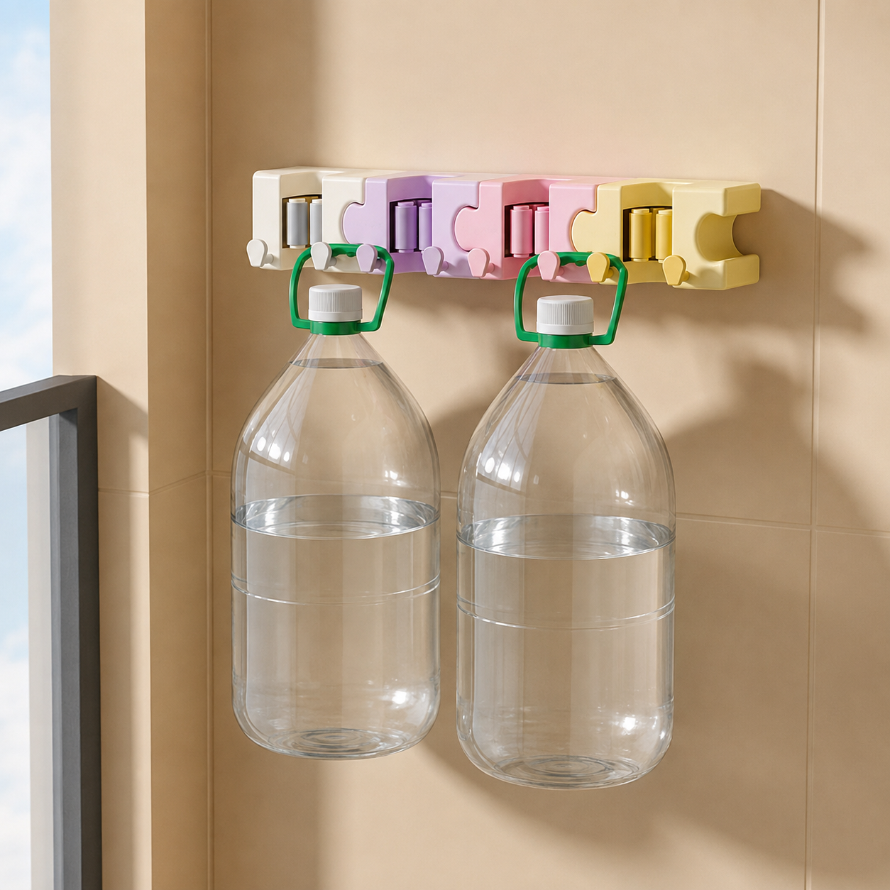 Macaron Wall-Mounted Mop Holder