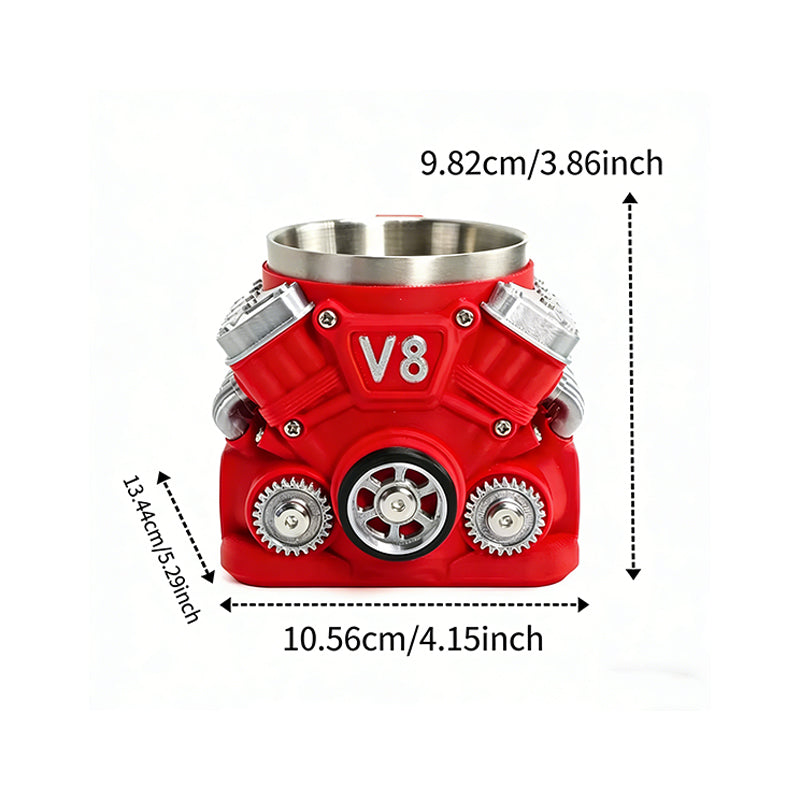 V8 Engine Coffee Cup – Double Insulated Mug for Hot & Cold Drinks