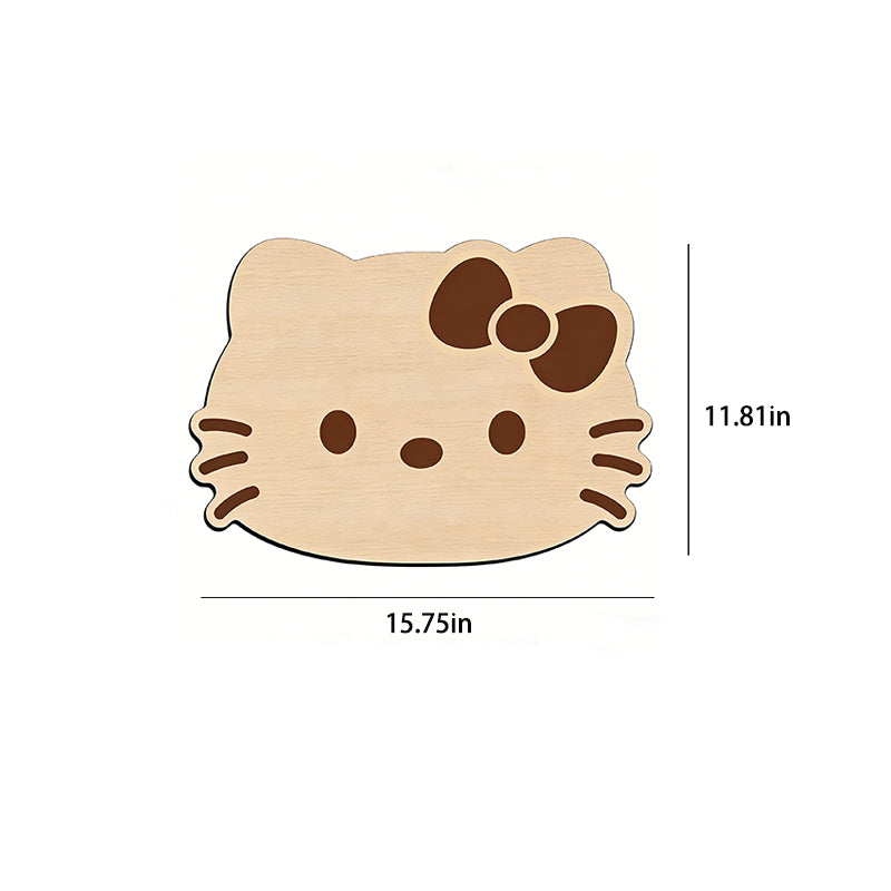 Absorbent & Heat-Resistant Cat Wood Grain Drain Mat