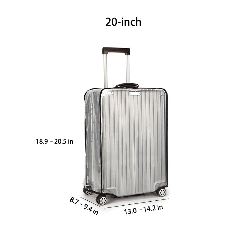 Full Coverage Transparent Luggage Cover with Handle Openings