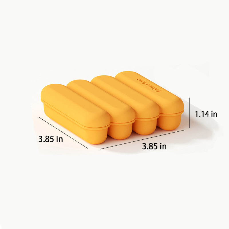 4-Grid Silicone Ice Stick Tray with Lid