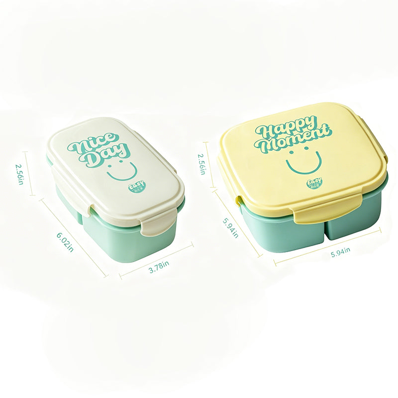 Portable Kids Fresh-Keeping Bento Box with Ice Pack & Compartments