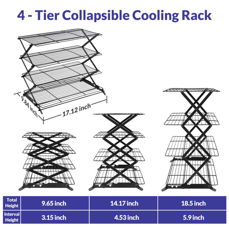 Multi-Layer Foldable Mesh Storage Rack with Adjustable Height