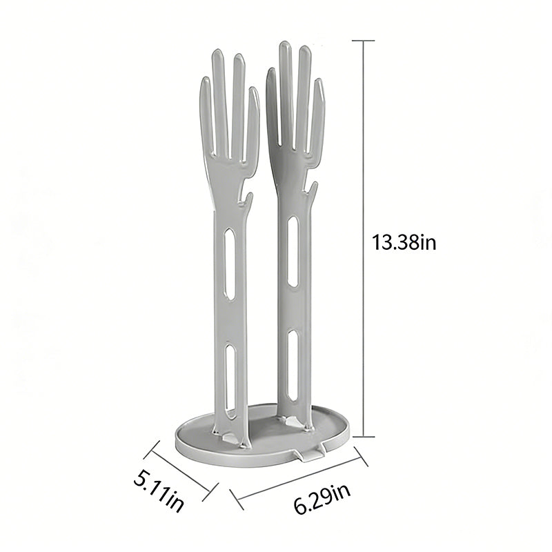 Multifunctional Detachable Glove Draining Rack with Suction Cup