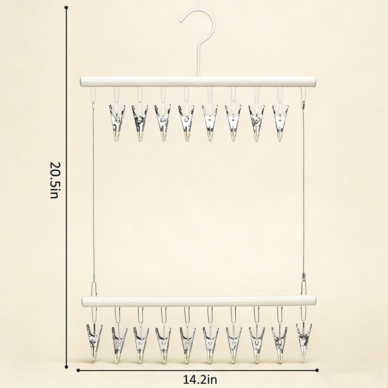 Stainless Steel Double-Layer Drying Rack | No-Mark Organizer for Hats & Intimates