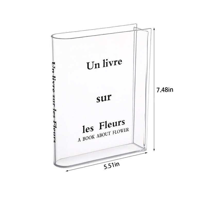 Book-Shaped Acrylic Flower Vase