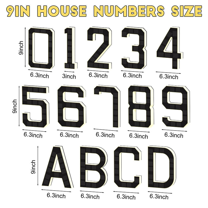 Solar Powered LED House Number Sign with Automatic Lighting