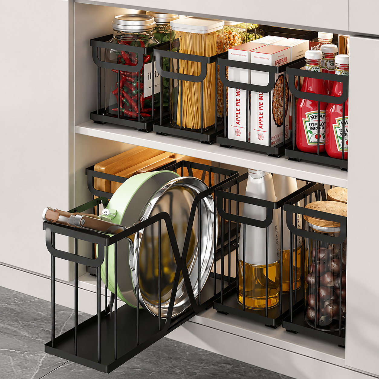 Pull-Out Kitchen Cabinet Organizer