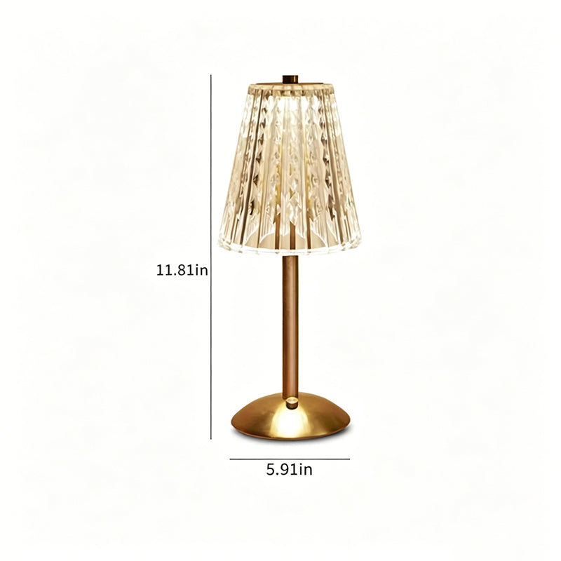 Luxury Minimalist Crystal Table Lamp with 3-Level Dimming