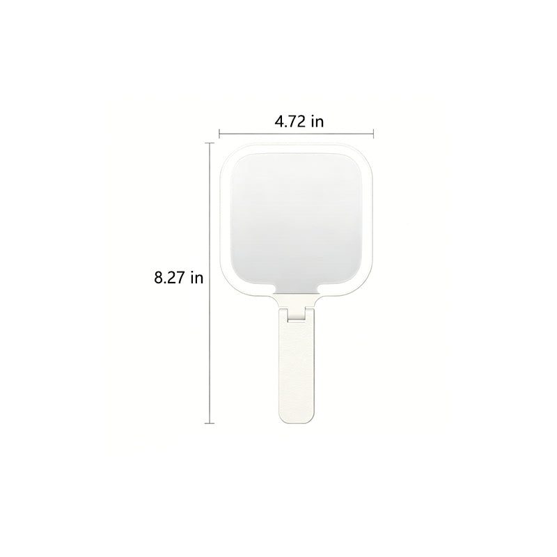 Smart Handheld LED Makeup Mirror with Foldable Design