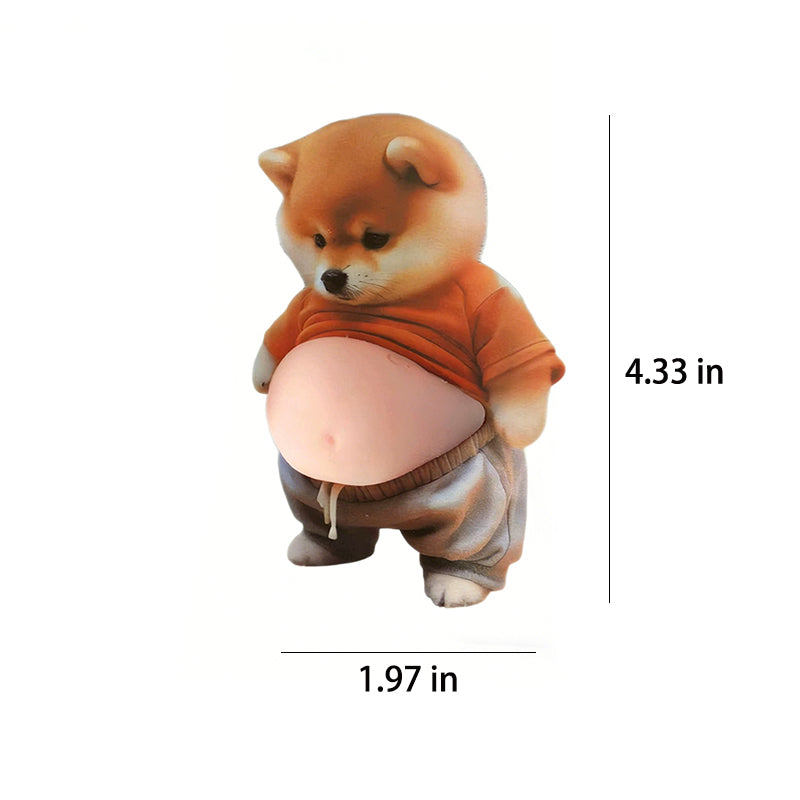 3D Big Belly Puppy Silicone Anti-Collision Wall Sticker