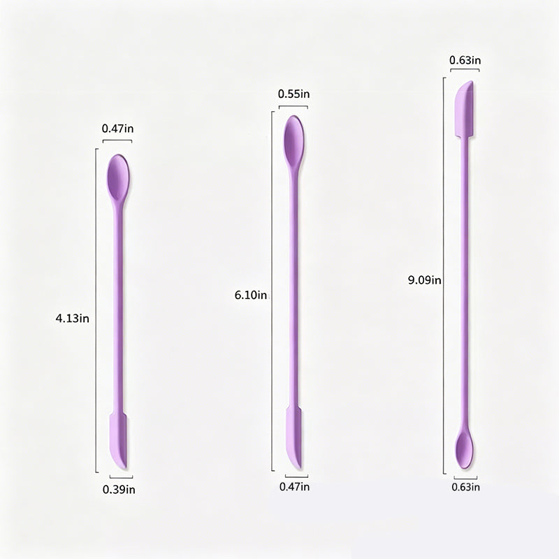 Dual-Ended Silicone Bottle & Jar Scraper for Skincare & Kitchen Use