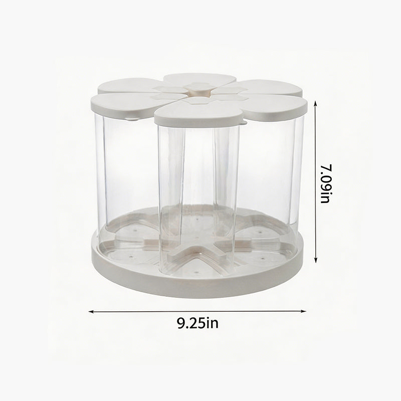 360° Rotating 6-Compartment Airtight Grain Storage Rack