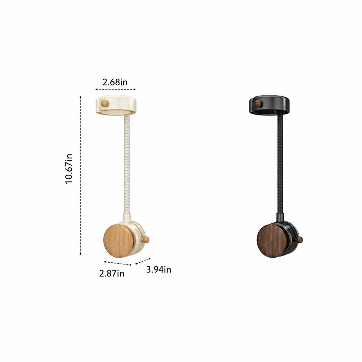No-Drill Dual Suction Cup Hair Dryer Holder with Cord Organizer